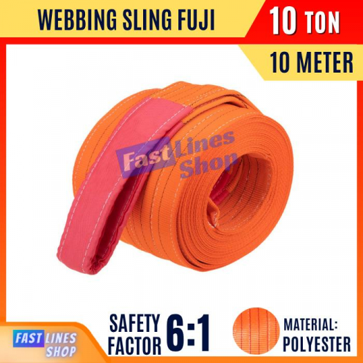 FUJI Webbing Sling Belt 10 Ton 10 Meter Tali Angkat Bahan Polyester