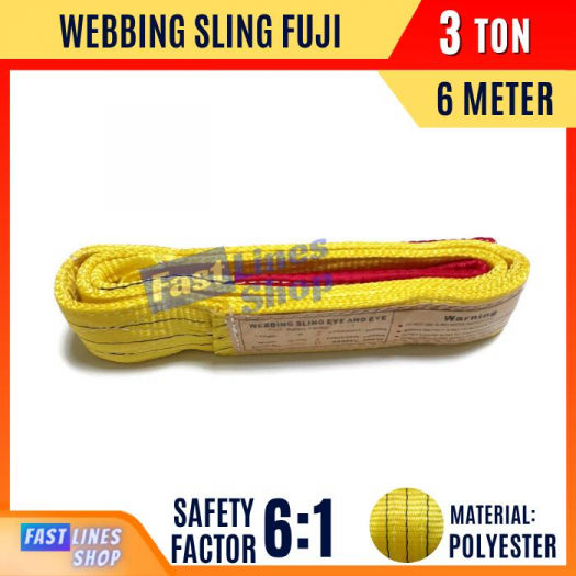 FUJI Webbing Sling Belt 3 Ton 6 Meter Tali Angkat Bahan Polyester
