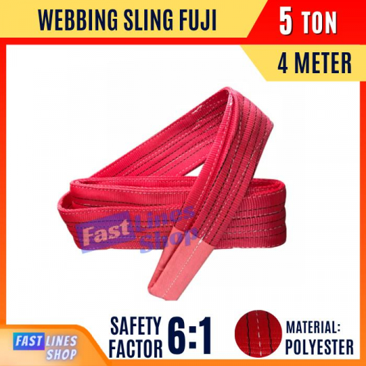FUJI Webbing Sling Belt 5 Ton 4 Meter Bahan Polyester