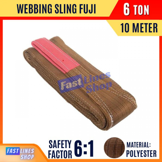 FUJI Webbing Sling Belt 6 Ton 10 Meter Tali Angkat Polyester
