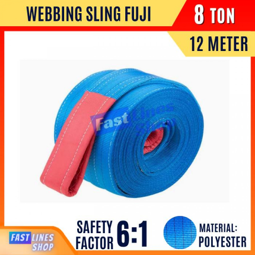 FUJI Webbing Sling Belt 8 Ton 12 Meter Tali Angkat Bahan Polyester