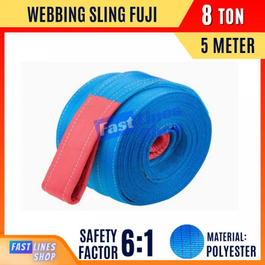 FUJI Webbing Sling Belt 8 Ton 5 Meter Tali Angkat Bahan Polyester